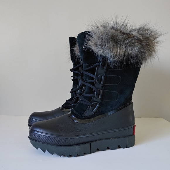 Sorel Joan of Arctic Next Boots Fur Lined Leather Black Size 9.5 Insulated Snow - Picture 6 of 16